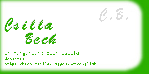 csilla bech business card